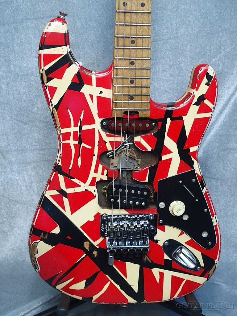 ギター EVH Frankie Frankenstein EVH Striped Series Frankenstein Frankie Maple Fingerboard