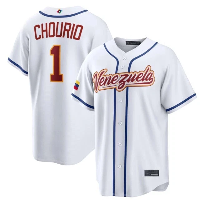 Venezuela Man's Baseball White 2026 World Baseball Classic Home Stadium Jersey