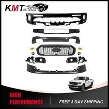 Fits 2019-2023 Ford Ranger Front Bumper Face Bar Kit W/ Upper Bumper & Fog Light