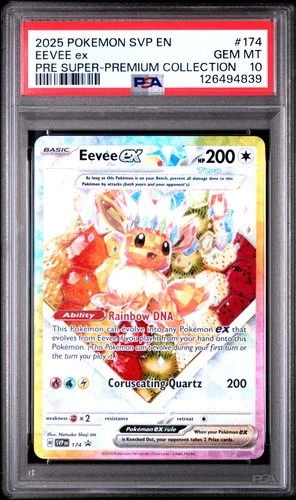 2025 POKEMON SVP EN-SV PROMO SUPER-PREMIUM COLLECTION #174 EEVEE EX PSA 10