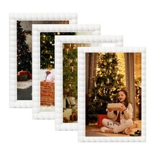 5x7 Picture Frame Set of 4, White Beaded Photo Frames Display Pictures 5x7 wi...
