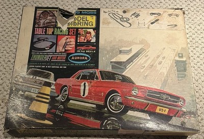 Aurora Model Motoring Stirling Moss Table Top Racing Set HO Scale 1966- Some New