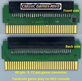 Famicom 60 Pin to NES 72 Pin Converter Adapter for Nintendo NES Console