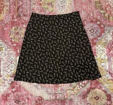 VTG Y2K Old Navy Women  s A Line Skirt 4 Brown Floral Cottage Romantic Coquette