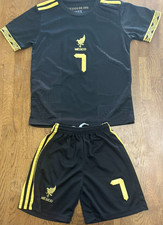 Mexico de Oro Youth Soccer Jersey Shorts Set Size 22/Youth XS Romo #7 Black Gold