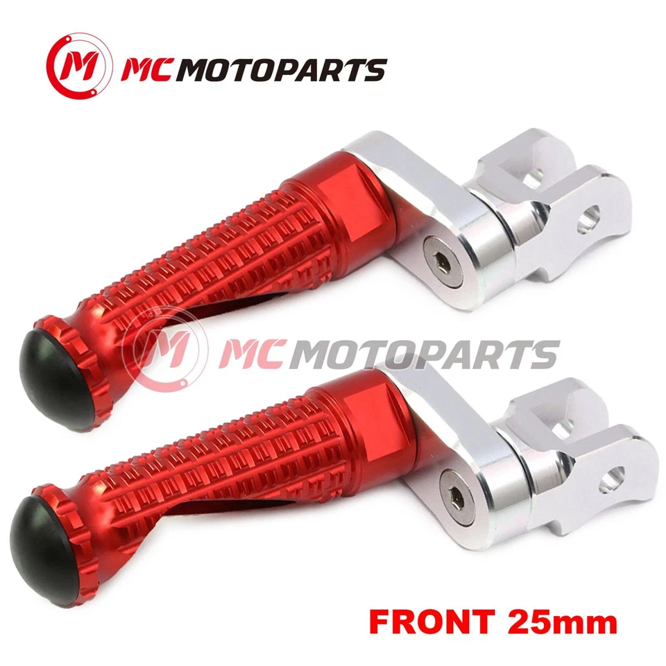 For Triumph Speed Four 02-05 04 03 MPRO 25mm Lowering RED Rider Foot Pegs - Image 2 of 4