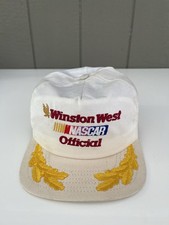VINTAGE Nascar Winston Cup Official White Snapback Trucker Hat/Cap - Made USA