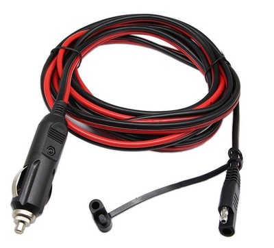 Cigarette Lighter SAE Battery Charger Cable,12V 15A Cigarette Lighter Plug to Wa