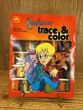 Vintage 1994 The Pagemaster Trace  Color Book By Golden