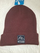 COLUMBIA WHIRLIBIRD CUFFED KNIT BEANIE ADULT HAT MARROON 21263361 MENS NEW