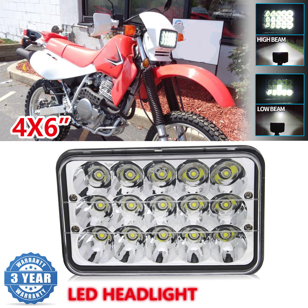 4X6" Motorcycle LED Headlight Lamp Hi/Low for Honda XR250 XR250L XR650L