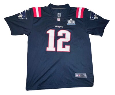 NIKE On-Field Super Bowl 53 Champions Tom Brady no 12 Patriots
