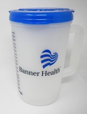Plastic Insulated Banner Health Clear Thermo 32oz Mug & SNAP Lid with Straw