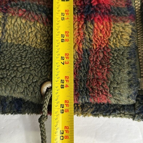 Braetan Micro Velour Country Berber fleece L vintage hooded coat jacket plaid L - Picture 12 of 14