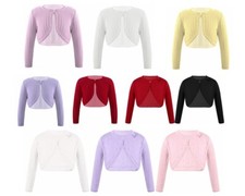 New Kids Girls Long Sleeve Shrug Bolero Cropped Cardigan Coat Sweater Top