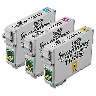 Reman Color Cartridge set of 3 for Epson Ink 127 Workforce 545 60 630 T127