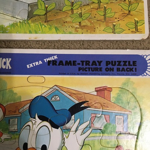 4 WHITMAN Vintage Frame Tray Puzzle-Pluto-Donald Duck-Mickey-Looney Tunes Disney - Picture 11 of 15