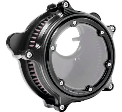 Performance Machine Vision Series Air Cleaners w/Bezel Black Ops 0206-2157-SMB