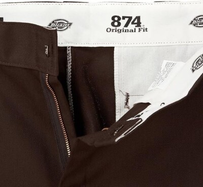 Original 874 Dickies Work Pants 874 Brown Pants 44x34 Straight Leg