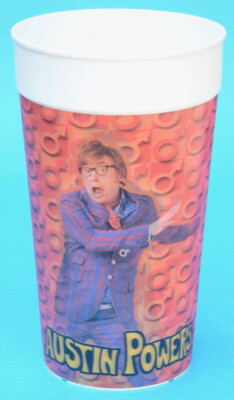 BLOCKBUSTER Austin Powers - GOLDMEMBER Lenticular 3D cup Dr Evil