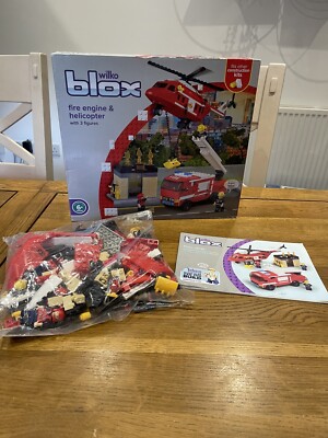 Wilko Blox Feuerwehr & Hubschrauber & Figuren 