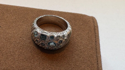 Judith Ripka Ring Silber & Blau Topas Gr. 5 - Bild 4 von 7