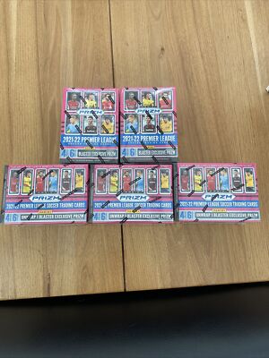 2021-22 Panini Prizm Premier League Soccer Blaster Boxes 5 Box Lot