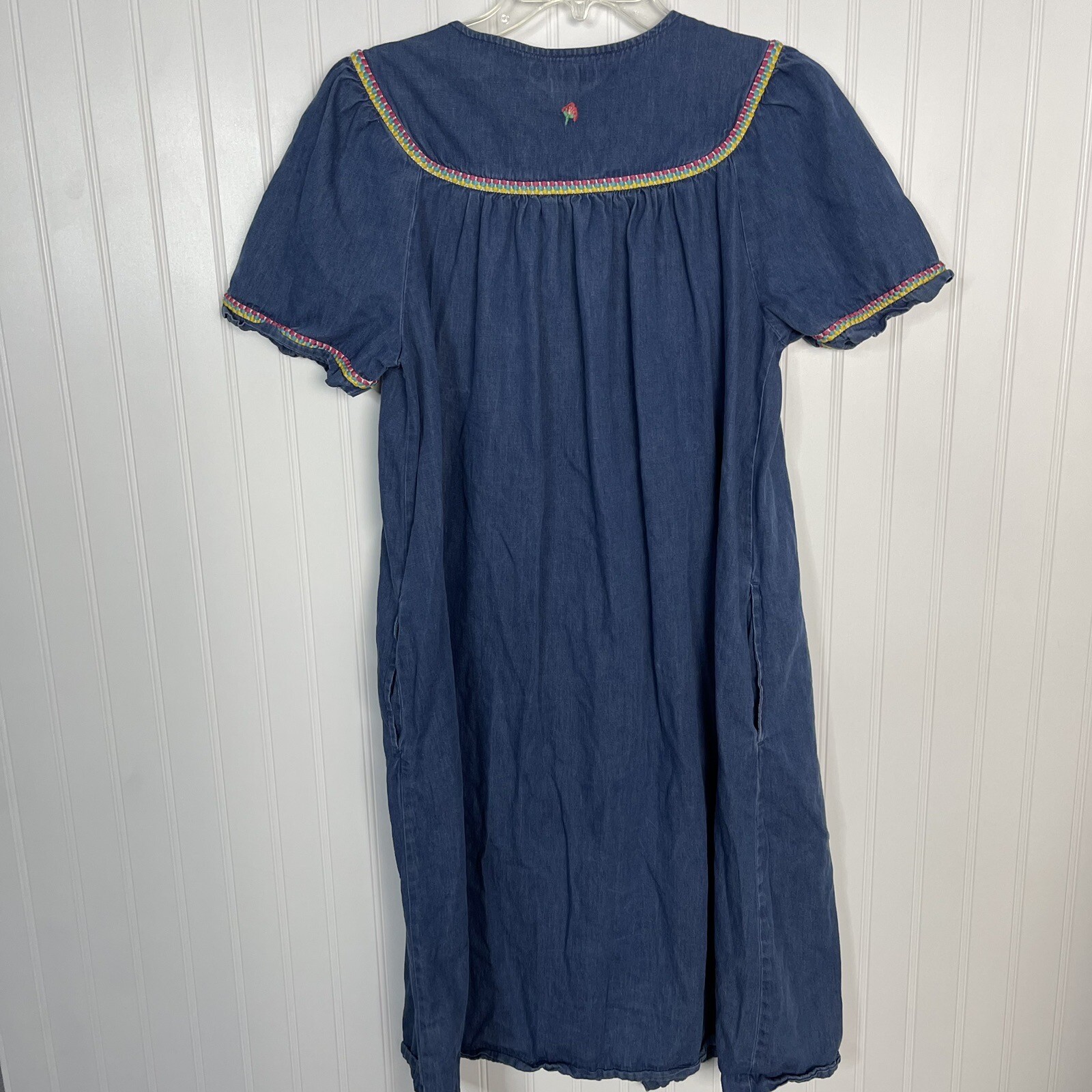 go softly patio dress small Embroidered Floral Bird Hummingbird Zip Up Mumu eBay