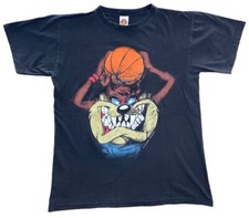 Vintage 1997 Looney Tunes Taz Basketball Graphic T-Shirt 90s Size Large