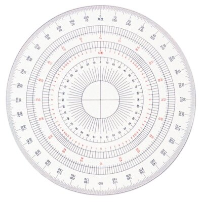 Drapas all circle protractor acrylic 12cm 16511