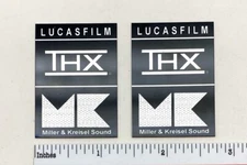 M&K Miller Kreisel THX Lucasfilm Custom Aluminum Speaker Badges PAIR