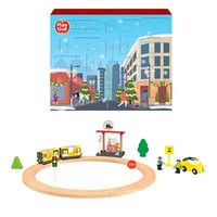 Adventskalender Spielset City Kinder Holz Eisenbahn Holzschienen Playtive