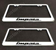 2ximpala Stainless Chrome License Plate Frame Wscrew Caps