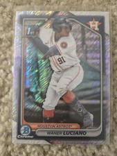 2024 1st Bowman Chrome Waner Luciano Shimmer Refractor #BCP-208 Astros
