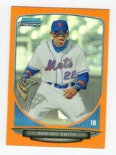 Dominic Smith 2013 Bowman Chrome Mini ORANGE Refractor RC /15 #210 Mets