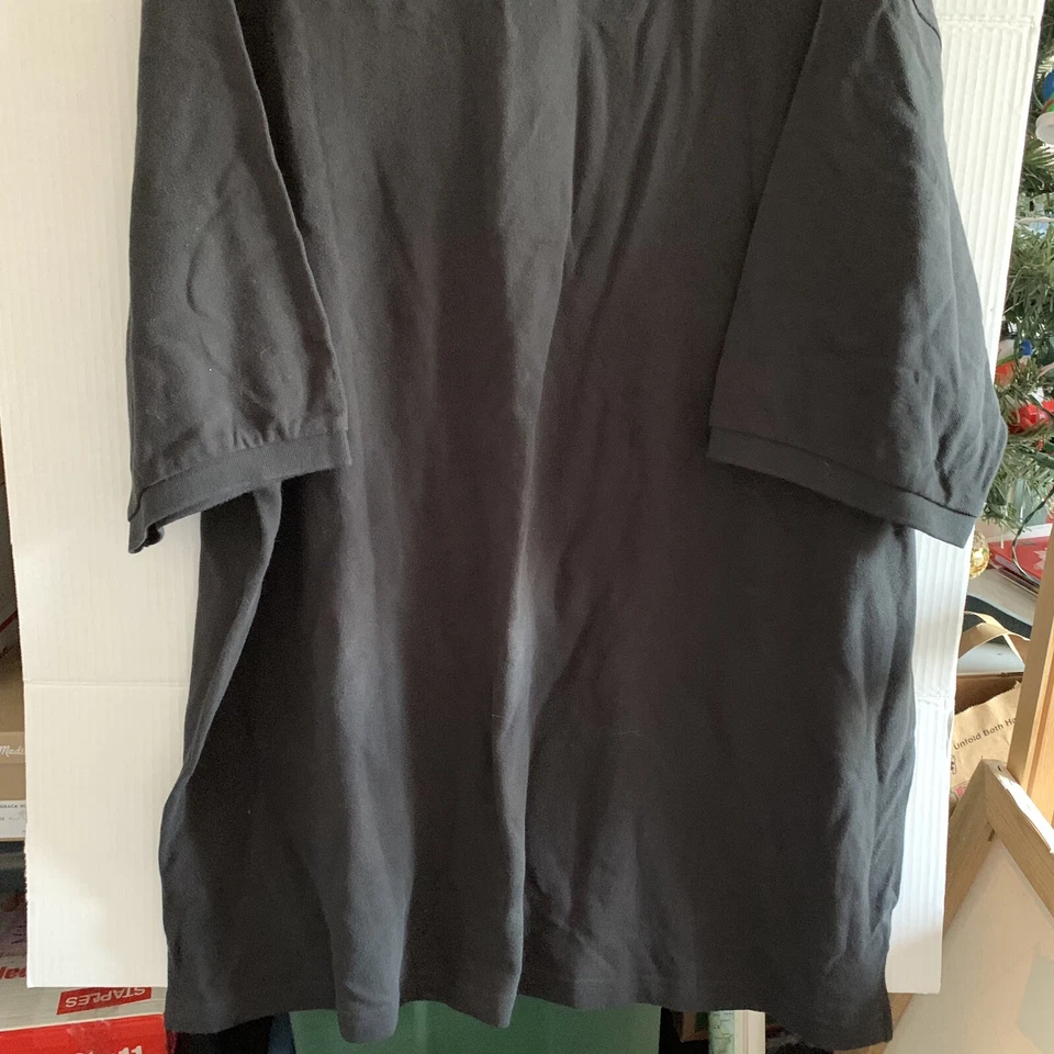 Polo Negro 3X Autoridad Portuaria XXXL Bordado Glad Logo Foto 3 de 4