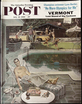 THE SATURDAY EVENING POST July 22 1961 Cover by THORNTON UTZ Mary Higgins Clark