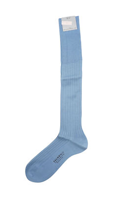 FALKE No.13 Herren Kniestrümpfe Strümpfe 43 44 blau hellblau Sea Island NEU