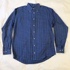 Burberry USA Gingham Check Shirt Blue VG