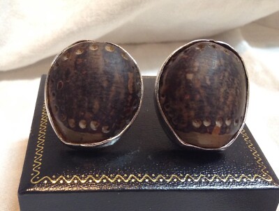 Echo Of The Dreamer Sterling Carved Antler Earrings 