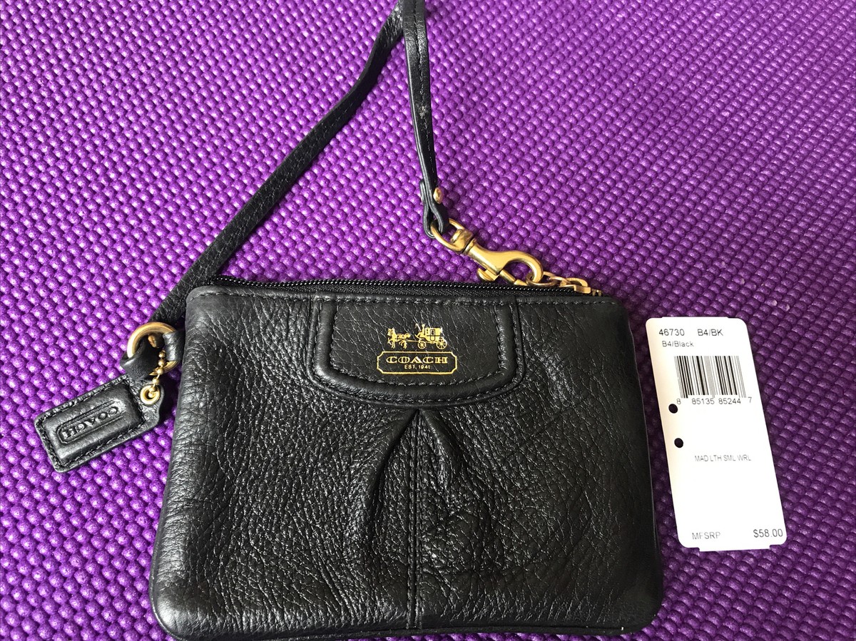 バッグ COACH WRISLET BAG COACH Black Small Wristlet Pouch Case 46730 | eBay