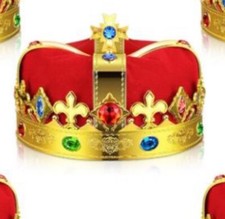 Tisancy King Crowns Red Royal King Crowns Kid's Crowns Regal King Crown