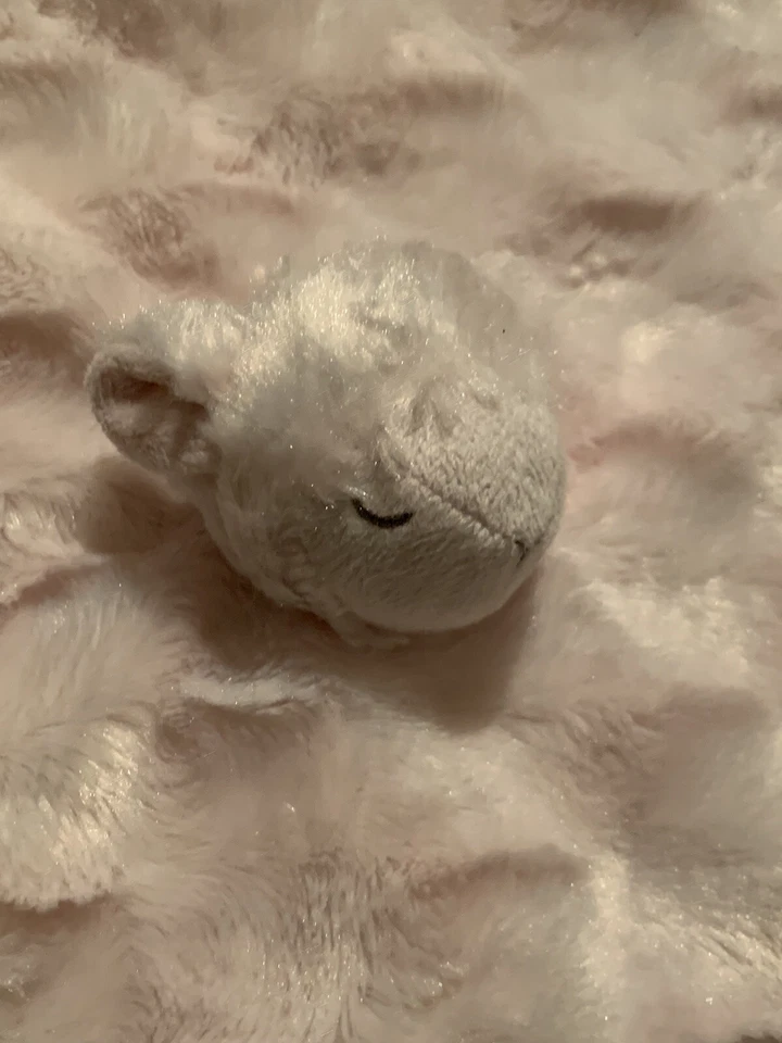 Плюшевое одеяло Blankets & Beyond Pink Lamb Sheep Lovey Security 13 дюймов - Изображение 3 из 4