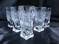 Bohemia crystalite cut liker, sake, vodka cut glasses 6 pcs. 8 cm