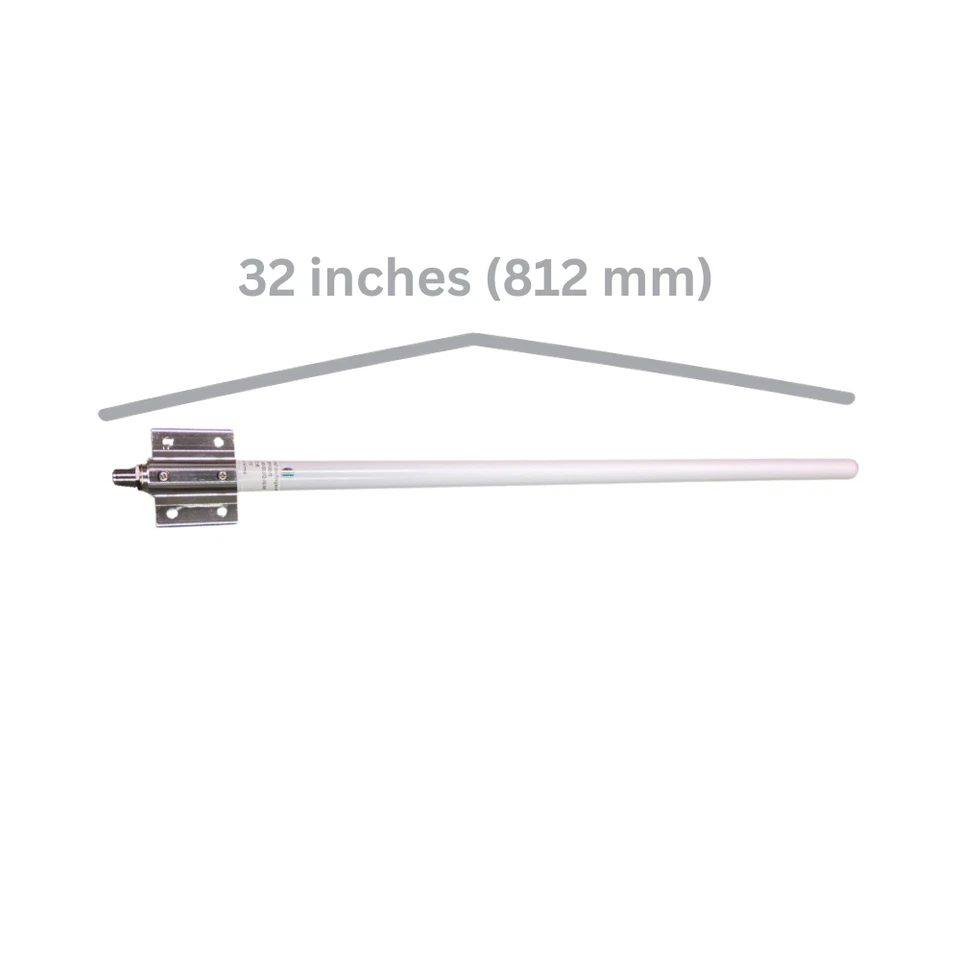 Antena Exterior Doble Banda 5GHz + 2.4GHz Omnidireccional 12 dBi Ganancia N-hembra Foto 2 de 4