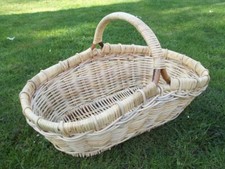 Kaminkorb, Zeitungskorb, Holzkorb, Riesenkorb aus Rattan, hell naturfarbig