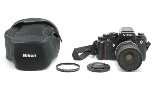 S/N 18xxxx w/Case! [Near MINT] Nikon F3 HP Black 35mm Film Camera w/MF-14 JAPAN