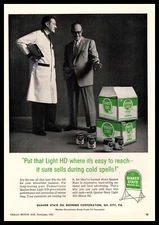 1956 Quaker State Light HD Motor Oil Refining Corporation Oil City PA Print Ad