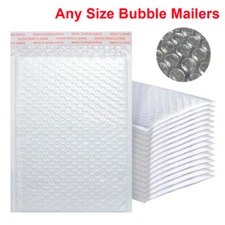 Any Size Poly Bubble Mailers Shipping Mailing Padded Bags Envelopes Self-Sealing