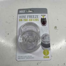 Wine Freeze Replacement Lids For Tumblers / Set Of 2 Sliding Tab Closure Travel